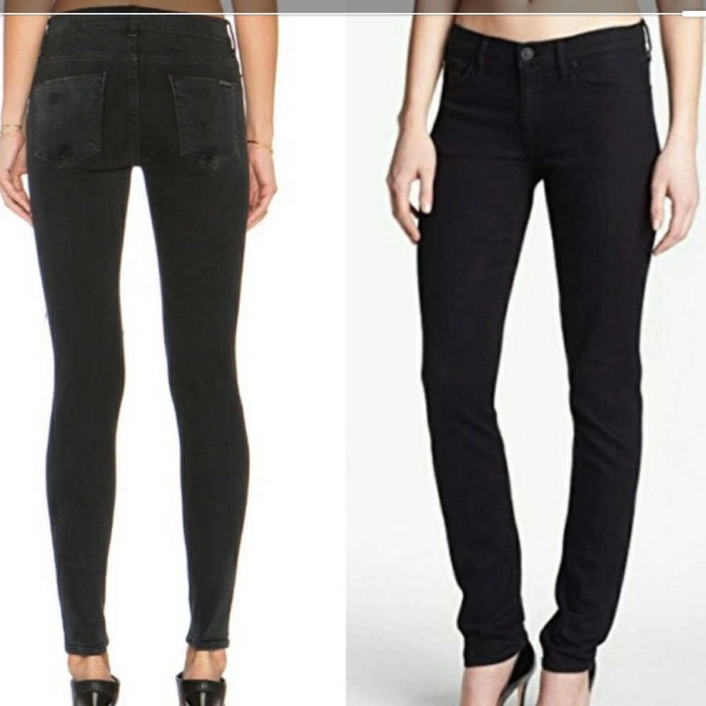 Hudson Jeans Black Collette Midrise Skinny sz 26